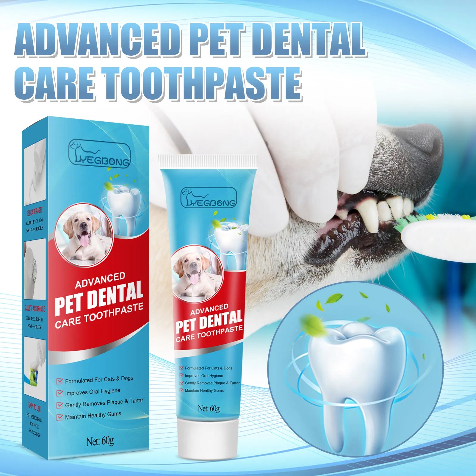 Pet Toothpaste for Dogs & Cats – Fresh Breath and Tartar Control