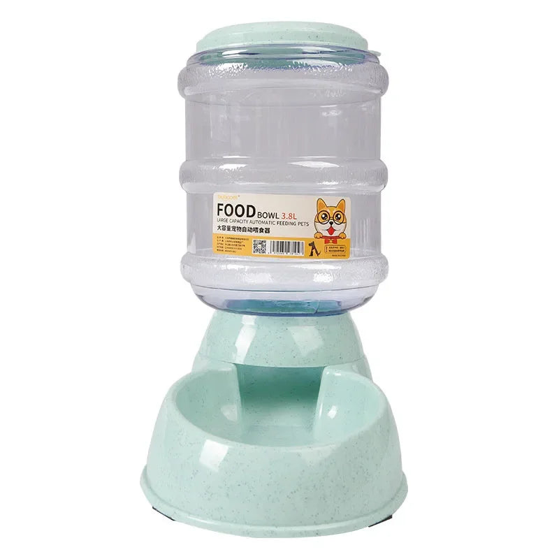 Automatic Dog & Cat Feeder with Water Bottle – 2-in-1 Pet Feeding & Drinking Station