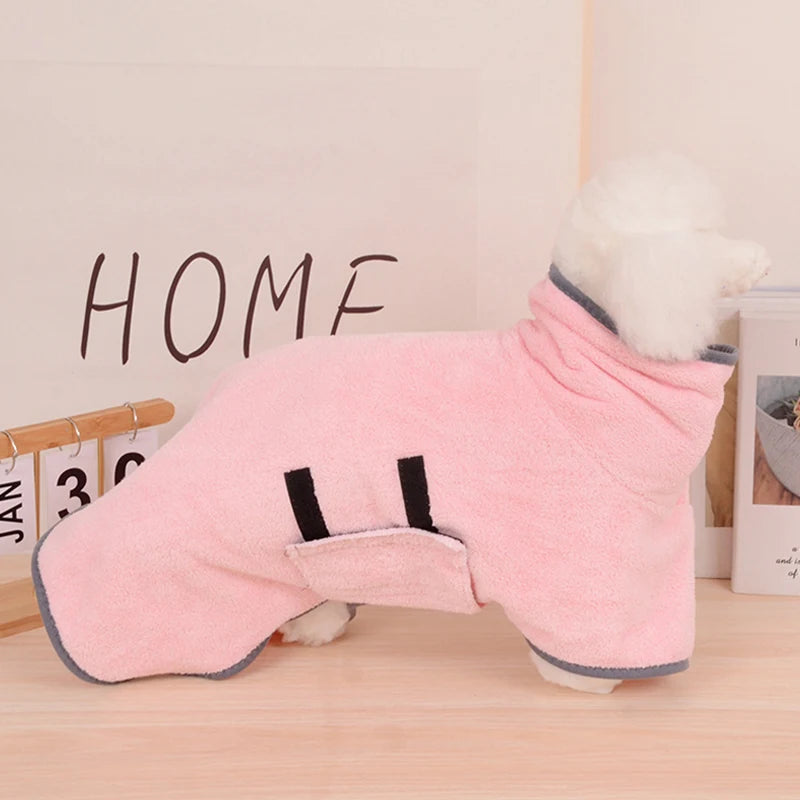 Quick-Dry Dog Bathrobe – Soft, Absorbent Towel Robe for Small to Large Dogs