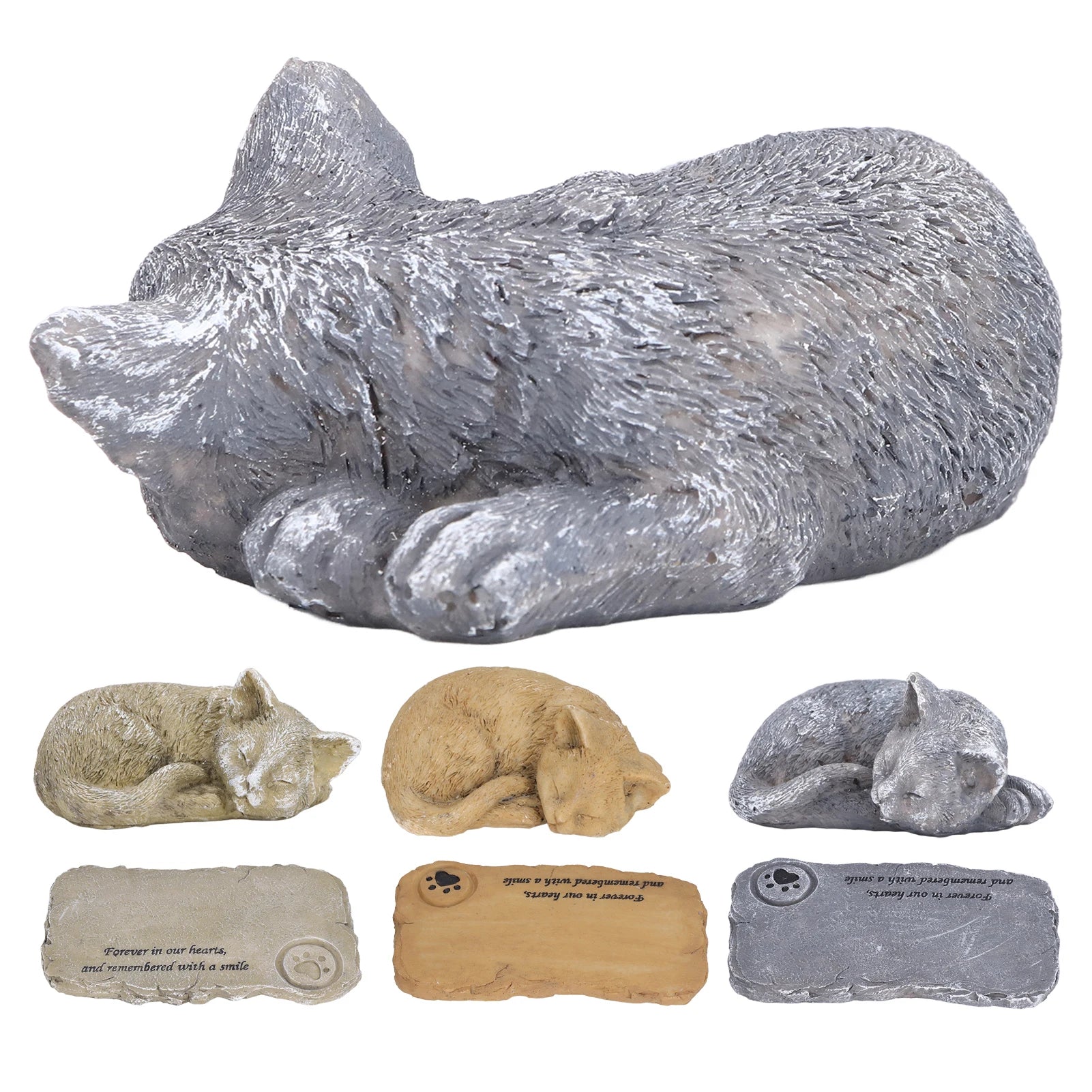 Weatherproof Resin Pet Memorial Garden Stone – Outdoor Gravestone for Dog or Cat