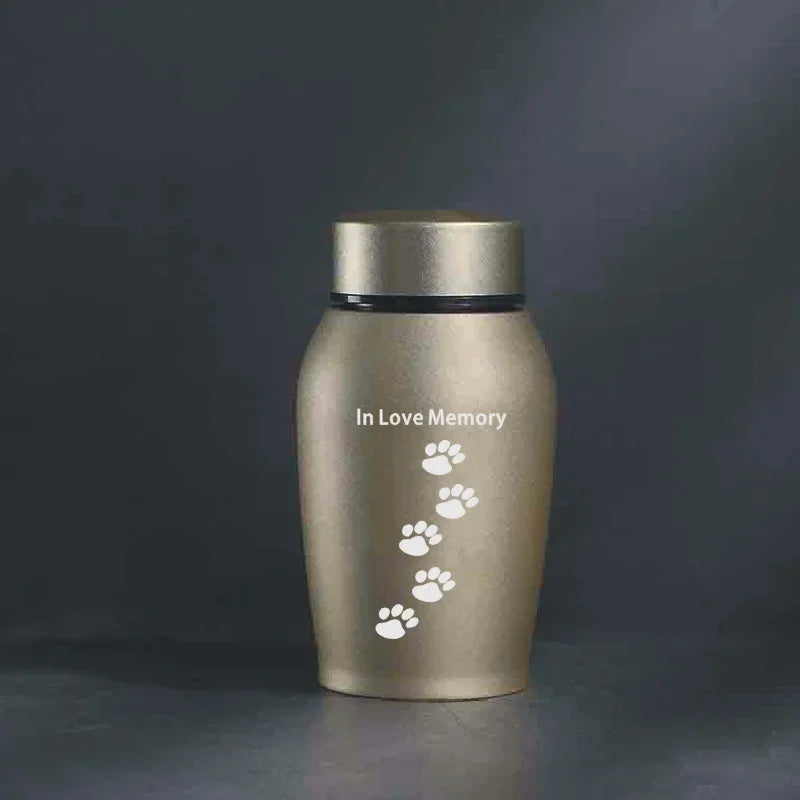 Multi-Colored Stainless Steel Pet Cremation Urn – Sealed Memorial Jar for Dog, Cat, Bird & Small Animal Ashes, Pet Loss Souvenir