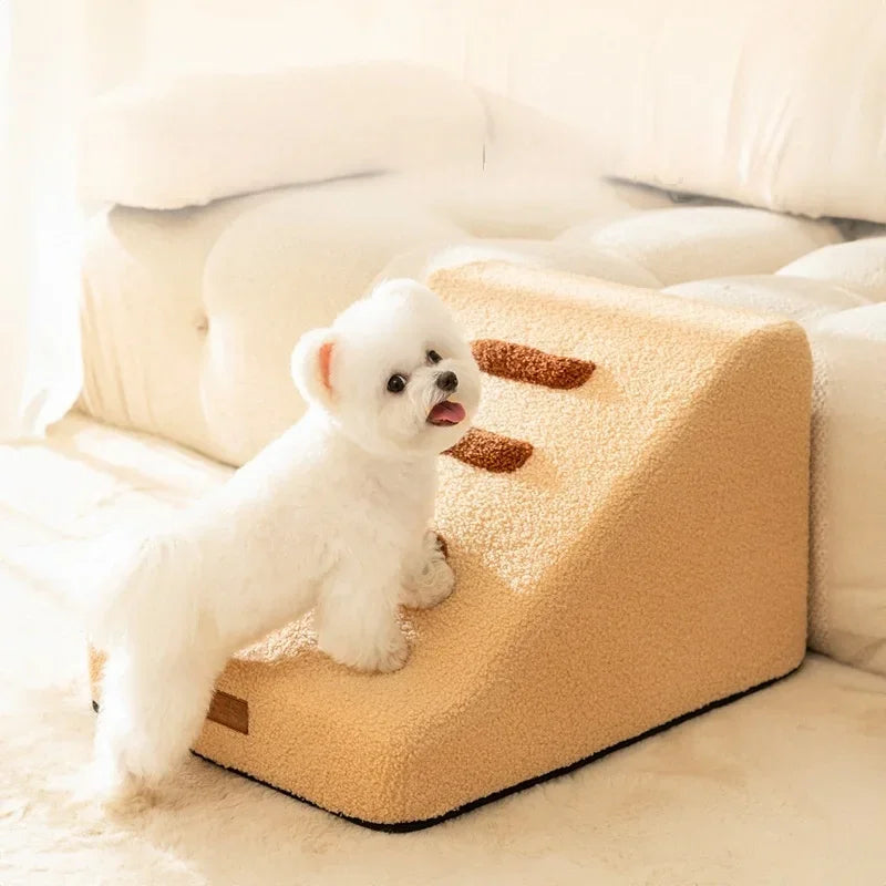 2/3 Step Non-Slip Puppy Stairs – Pet Ramp Ladder for Sofa & Bed Access