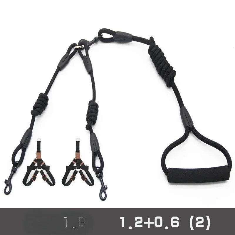 Double Dog Leash Coupler – No-Tangle Nylon Lead for Small Dogs Like Chihuahuas