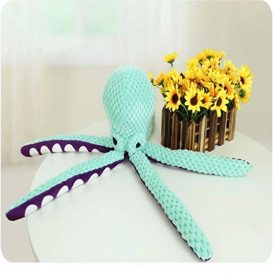 Plush Octopus Dog Toy – Interactive Squeaky Companion Toy for Small & Large Dogs, Anti-Demolition Chew & Boredom Relief