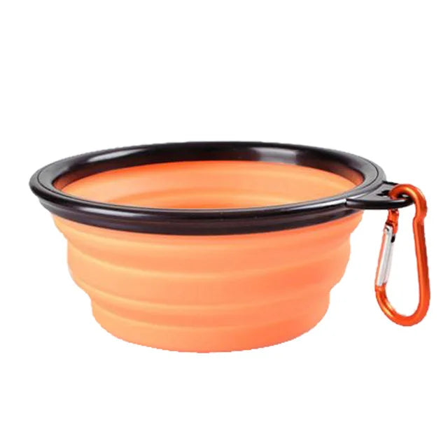 Collapsible Silicone Pet Bowl – Portable Food and Water Dish for Travel, Camping, and Outdoor Use