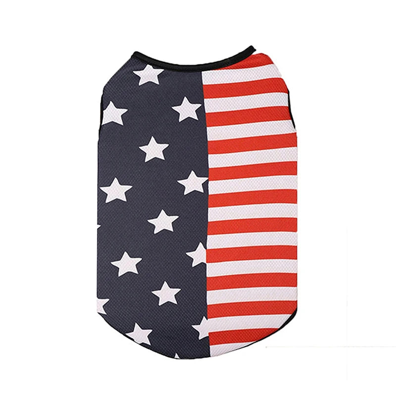 American Flag Pet T-Shirt ā Patriotic Tee for Dogs & Cats, All Sizes