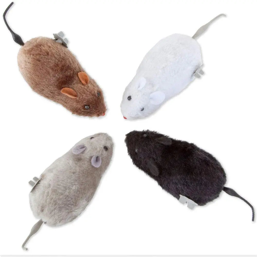 1Pc Lifelike Plush Running Mouse Toy – Interactive Moving Rat Toy for Cats, Dogs & Kids (Random Color)