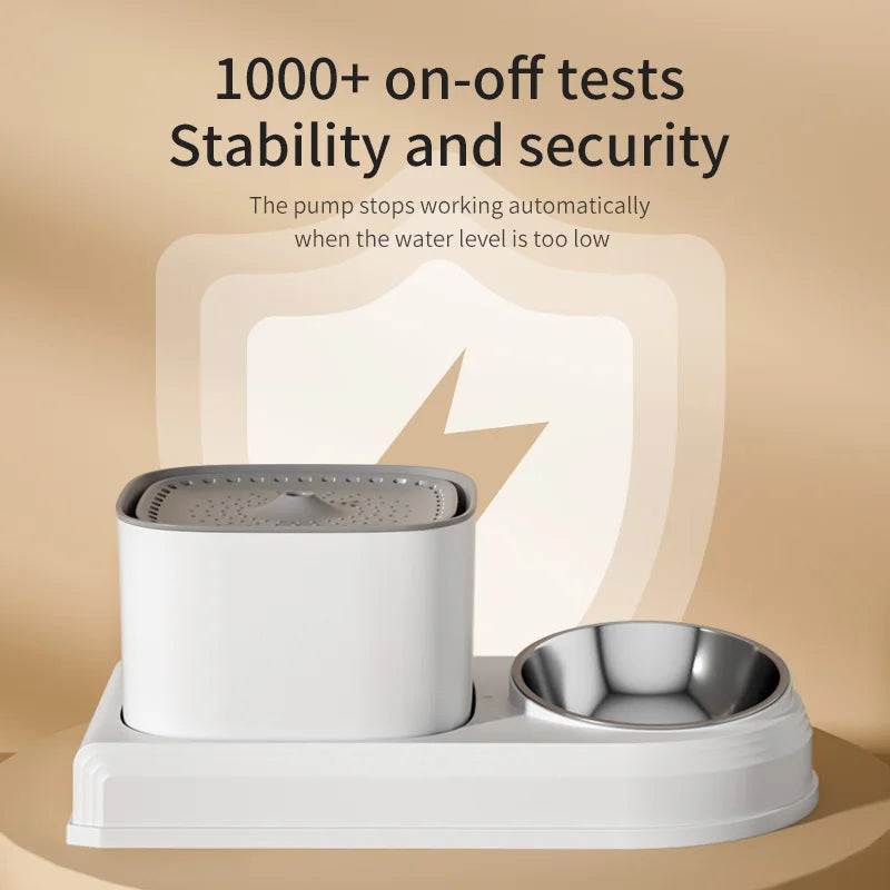 2-in-1 Cat Water Fountain & Feeding Bowl – 3L Automatic Recirculating Pet Dispenser