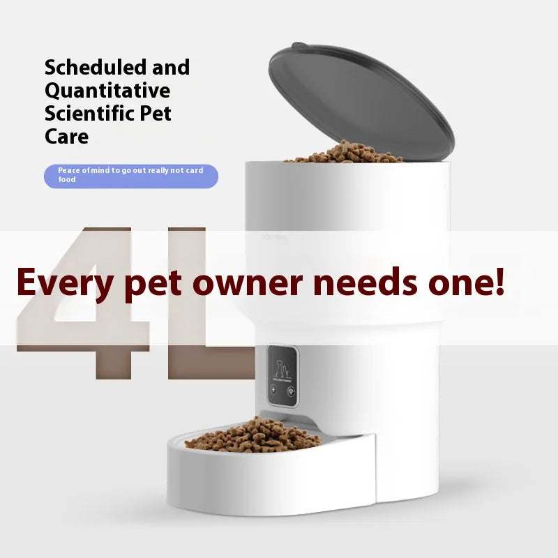 Automatic Cat Feeder – Smart WiFi Pet Food Dispenser with Remote Control, Portion Scheduling for Cats & Dogs