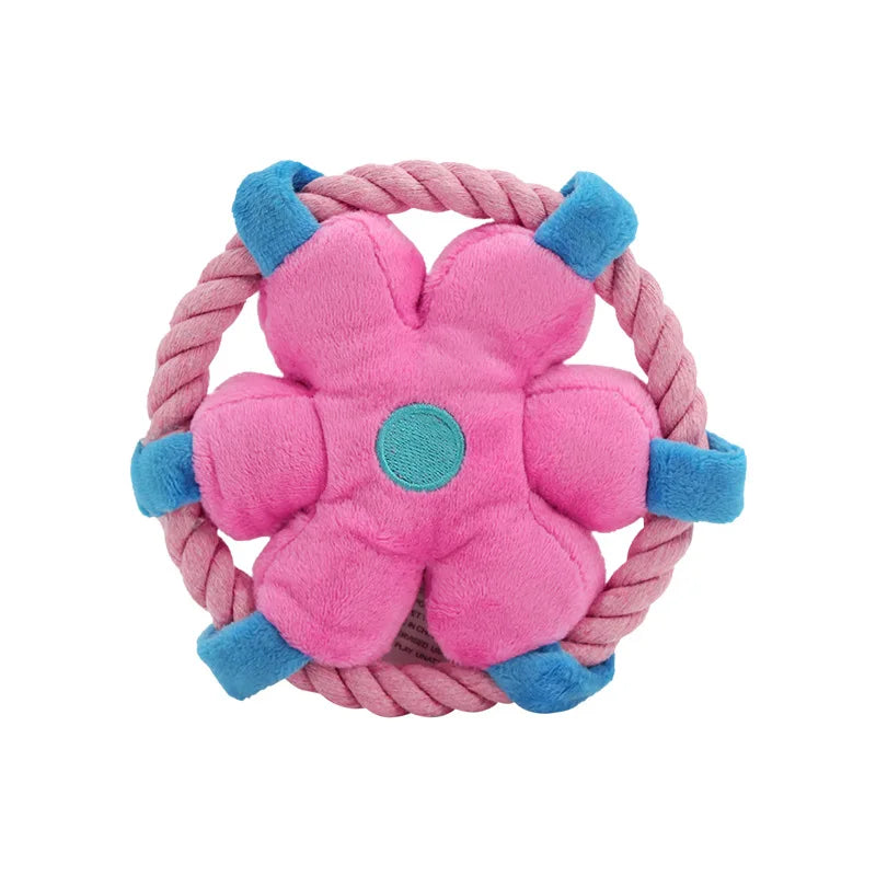 Cotton Rope Frisbee Dog Toy – Interactive Throwing & Chew Toy for Training, Teething & Dental Cleaning