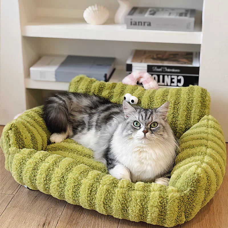 Winter Warm Puppy Sofa Bed – Cozy Cat & Dog Kennel Nest with Cushion Mat