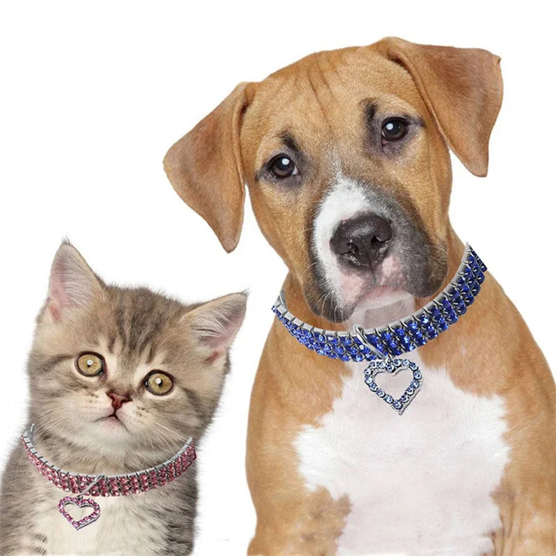 Bling Rhinestone Dog Collar – Crystal Pet Collar for Small and Medium Dogs