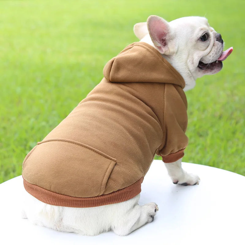 Dog Winter Hooded Sweatshirt – Warm Pet Coat for Small & Medium Dogs and Cats