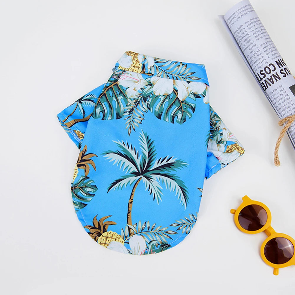 Hawaiian Summer T-Shirt for Medium & Large Dogs – XL to 5XL Comfortable Pet Shirt