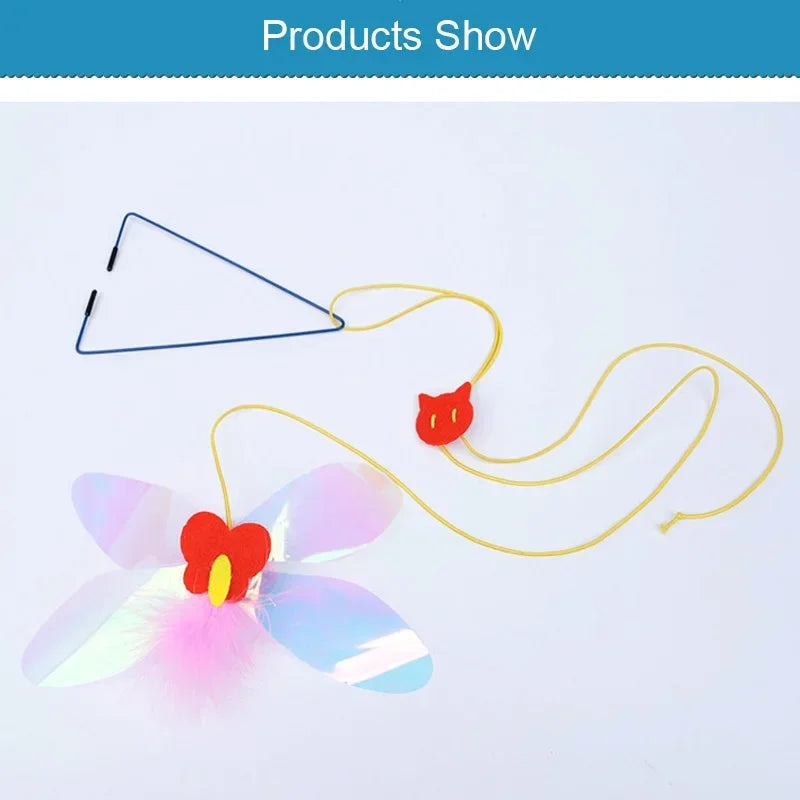 Hanging Simulation Mouse Cat Toy – Retractable Door Teaser with Scratch Rope