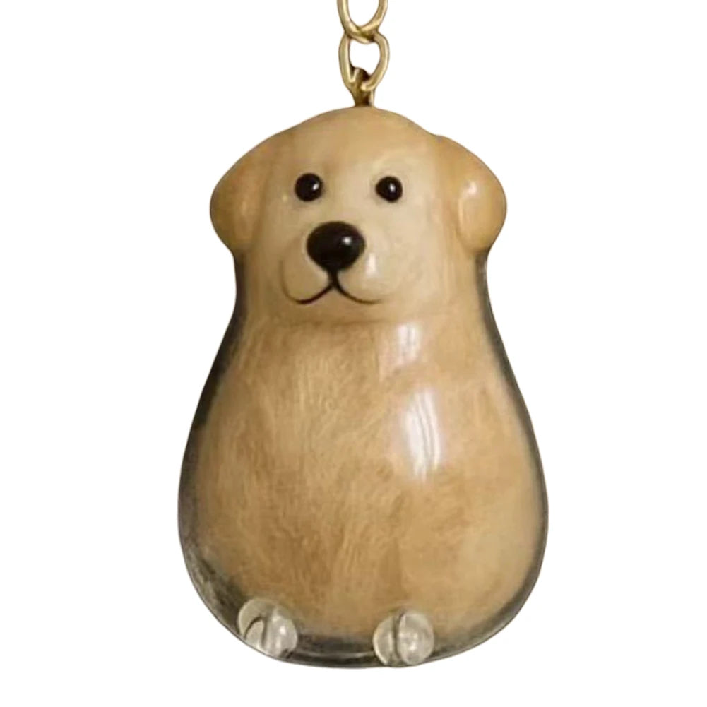 Dog Fur Keepsake Capsule Keychain – Transparent Memorial Charm Pendant for Pet Hair Storage & Remembrance Gifts