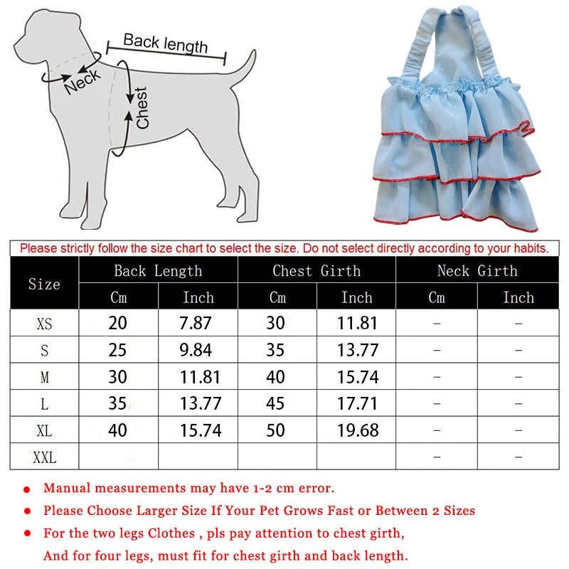 Dog Princess Dress – Cute Skirt Apparel for Chihuahuas, Teddy Dogs