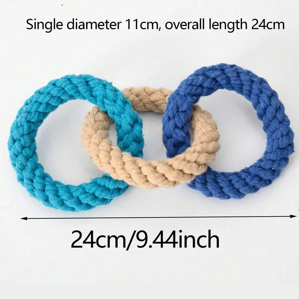 1pc Dog Rope Interactive Toy – Tough Durable Chew Toy for Aggressive Chewers & Medium Breeds – Dental Cleaning