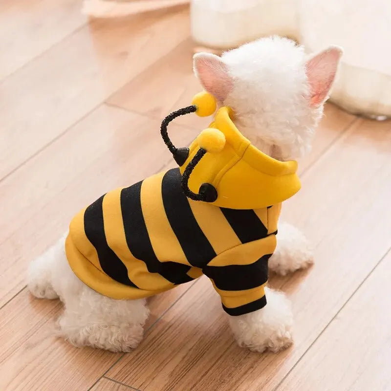 Bee Pet Hoodie – Autumn/Winter Costume for Dogs & Cats