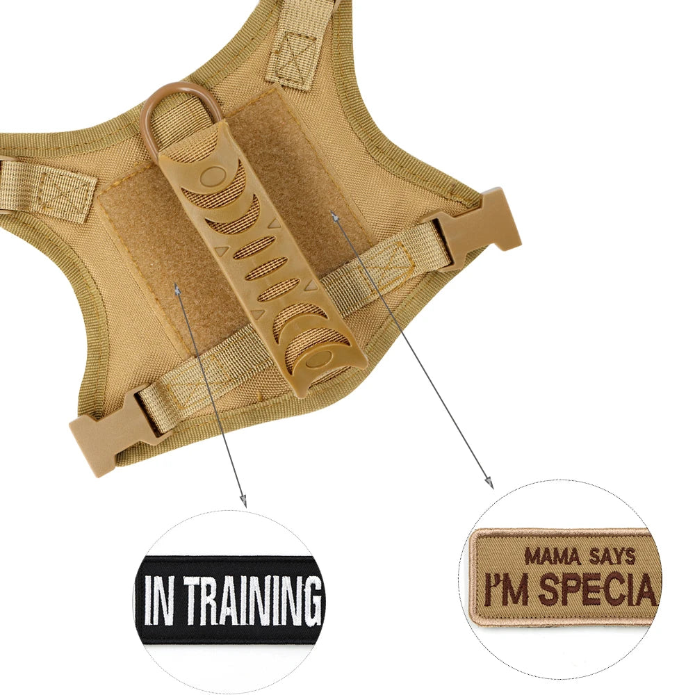 Tactical Puppy Harness with Leash – Adjustable Vest for Small Dogs & Cats