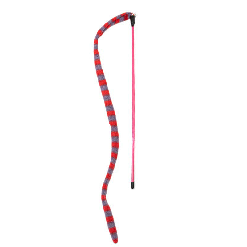 Caterpillar Cat Teaser Wand – Colorful Feather Toy for Interactive Play