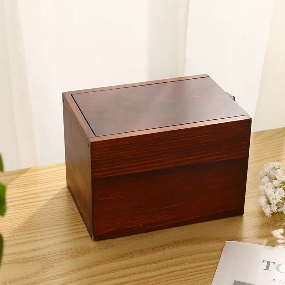 Solid Wood Pet Urn for Dogs & Cats – Handcrafted Memorial Urn with Removable Lid