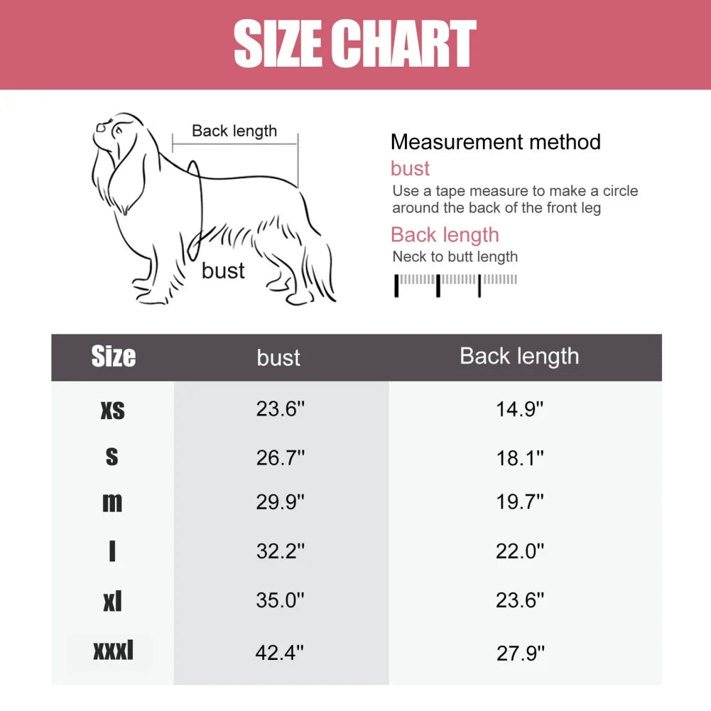Winter Fleece Dog Jumpsuit – Warm Pet Pajamas for Small to Large Dogs