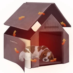 100% Insulated Outdoor Dog House – Winter Dog Kennel with Waterproof Liner & Sturdy Metal Frame