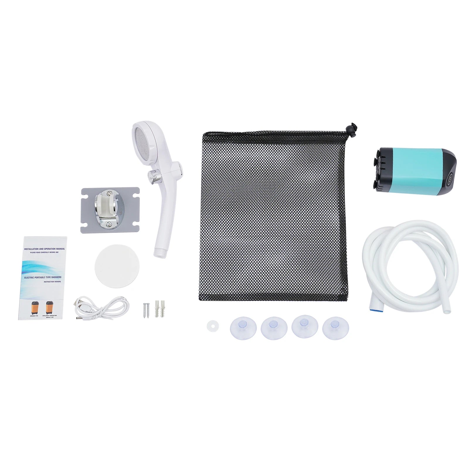 Portable Camping Shower with Digital Temperature Display – 4800mAh Rechargeable for Travel, Beach, Pet Bathing