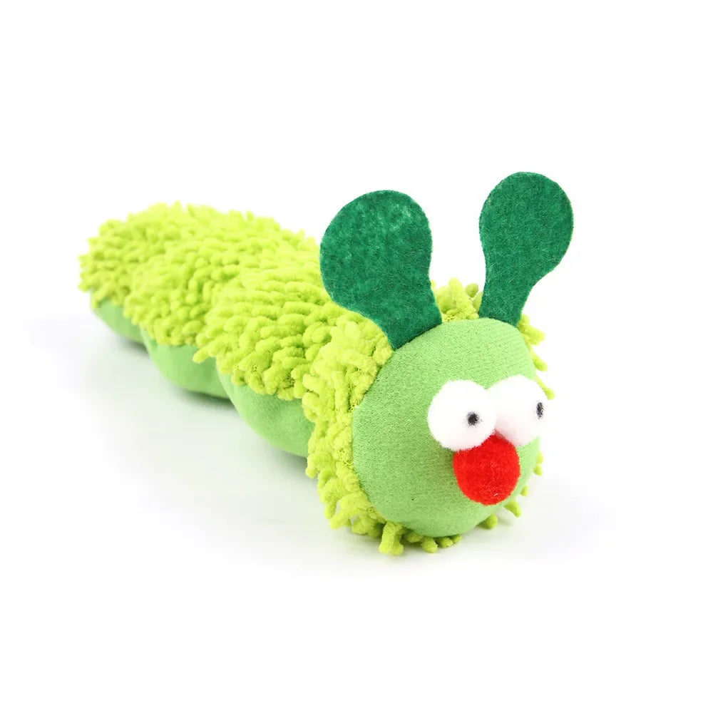 Catnip Caterpillar Chew Toy – Silvervine Molar Teaser for Interactive Play & Dental Health