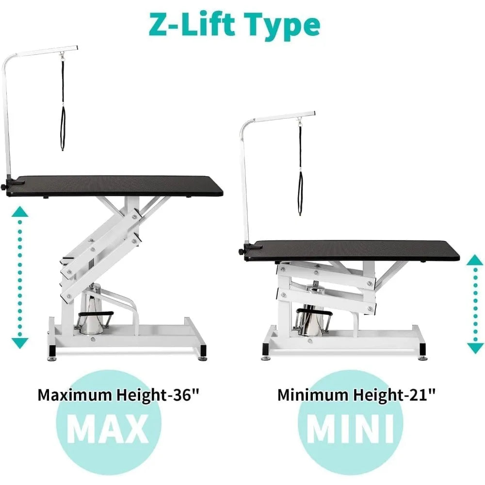 Hydraulic Dog Grooming Table – Heavy Duty Adjustable Table for Large Dogs (330 lbs Capacity)