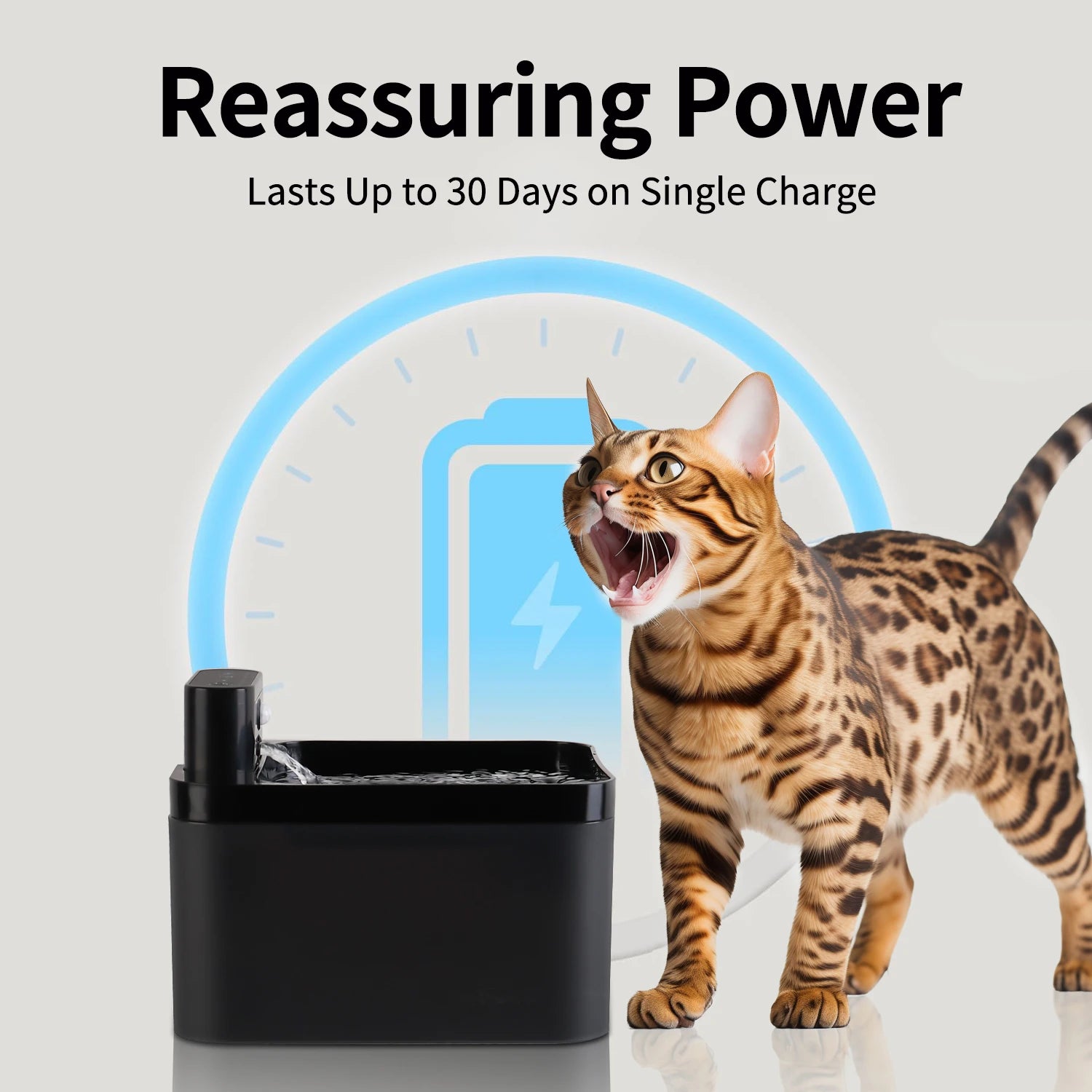 2.2L Wireless Cat Water Fountain – Battery Operated with Motion Sensor | Quiet Pet Drinking Dispenser for Cats & Small Dogs