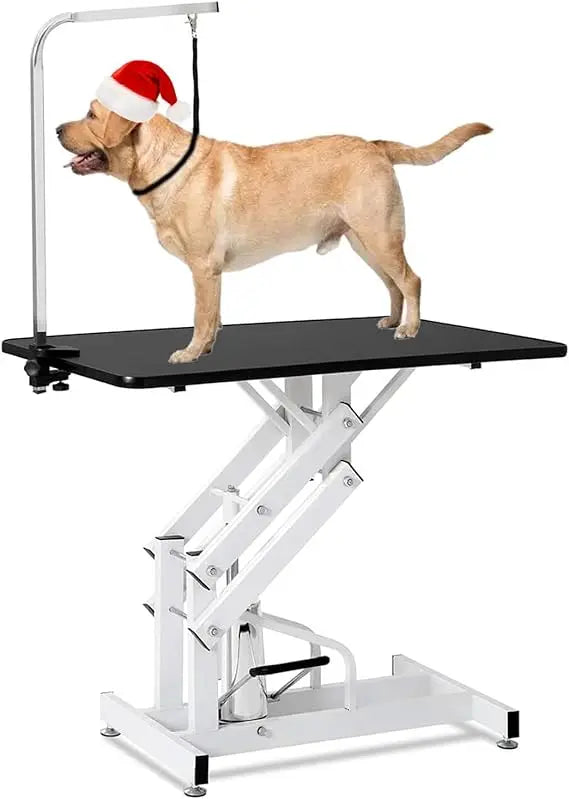 Hydraulic Dog Grooming Table – Heavy Duty Adjustable Table for Large Dogs (330 lbs Capacity)
