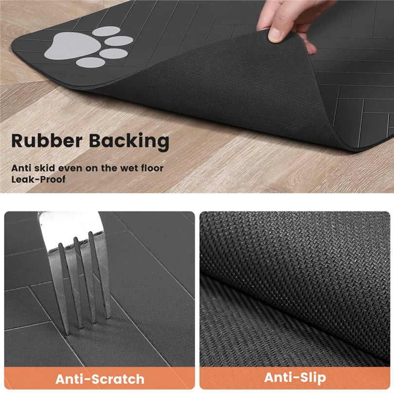 Pet Feeding Placemat – Waterproof, Quick-Dry Food & Water Bowl Mat for Dogs & Cats