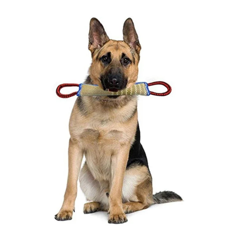 Coarse Jute Dog Chew Stick – Molar Training Bite Pillow for German Shepherds and Working Dogs