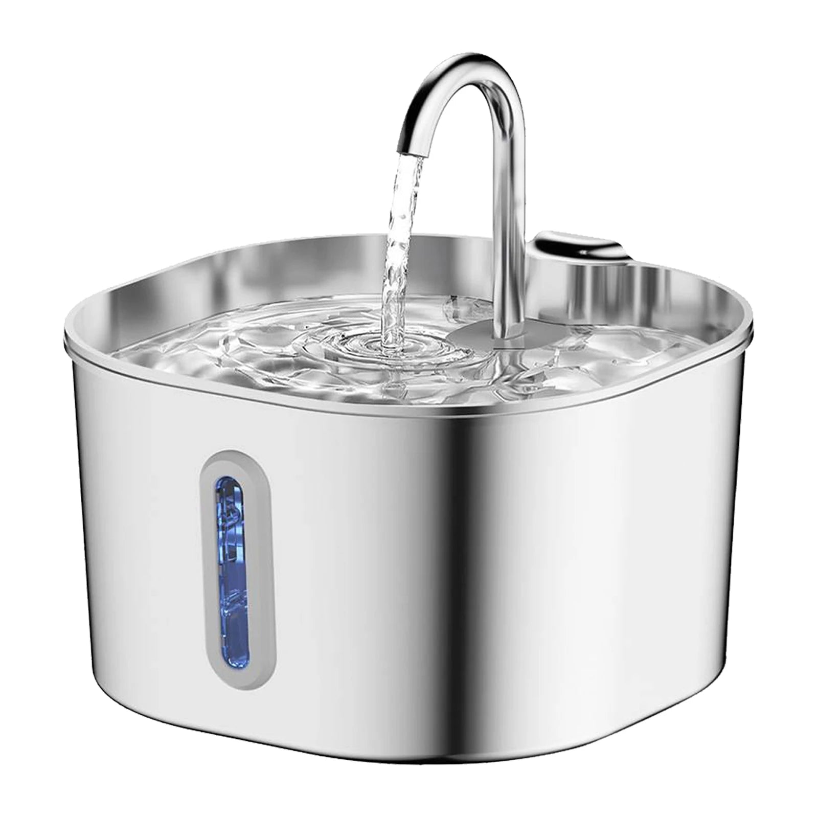 2.2L Stainless Steel Cat Water Fountain – Ultra-Quiet Pet Water Dispenser with Filter for Cats & Dogs