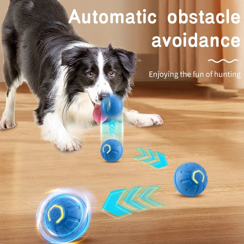 Smart Electronic Interactive Pet Toy Ball – USB Rechargeable Moving, Jumping & Bouncing Ball for Dogs & Cats