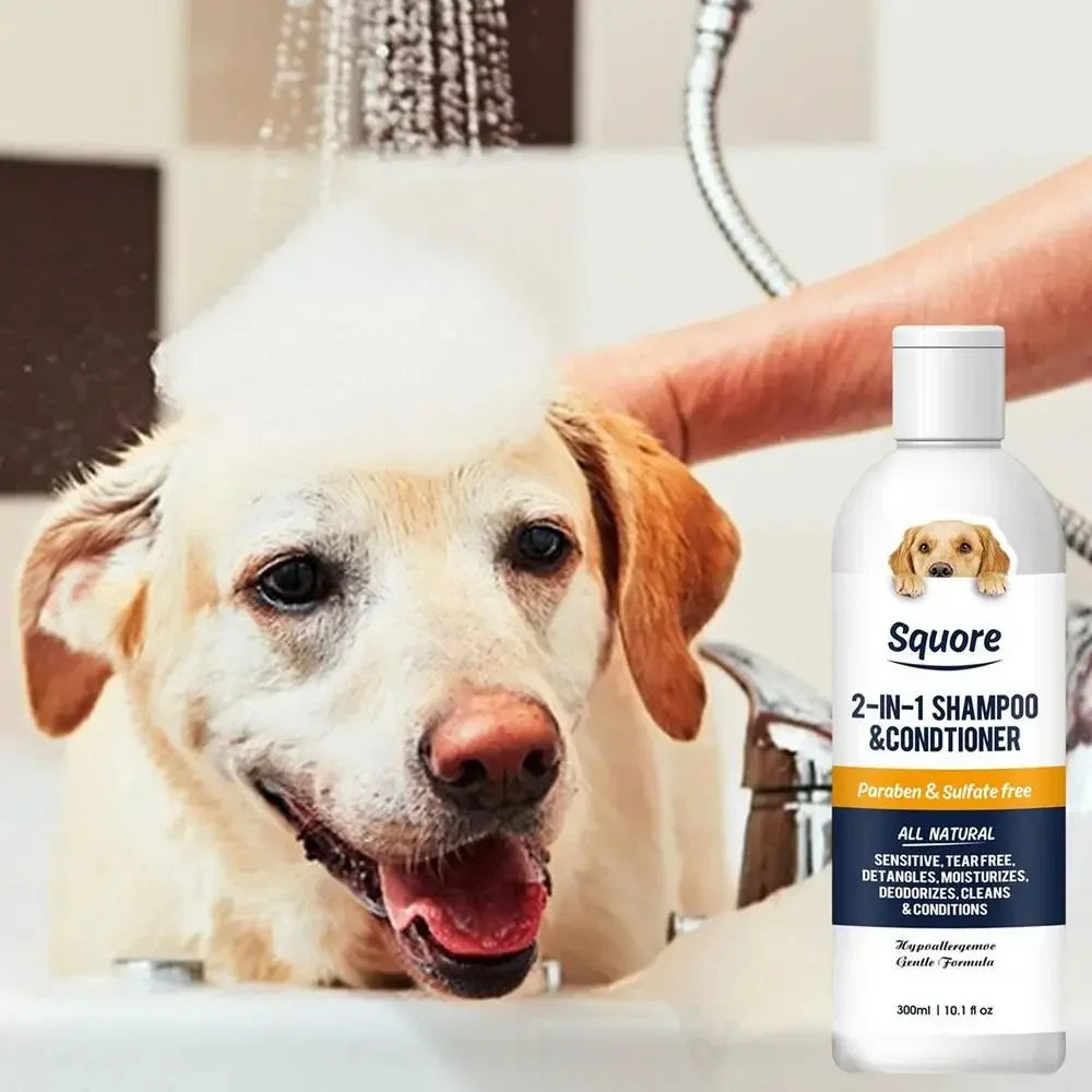 Puppy Shampoo & Conditioner 2-in-1 – Natural Moisturizing Dog Shampoo for Sensitive Skin, pH Balanced
