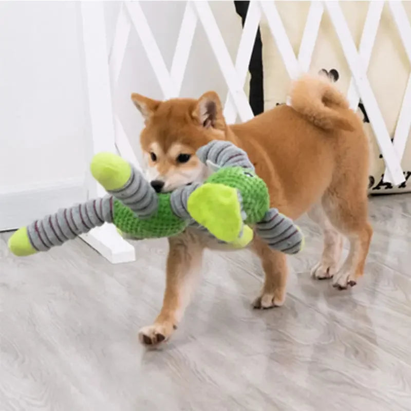Indestructible Squeaky Plush Dog Toy – Durable Animal-Shaped Chew Toy for Large Dogs