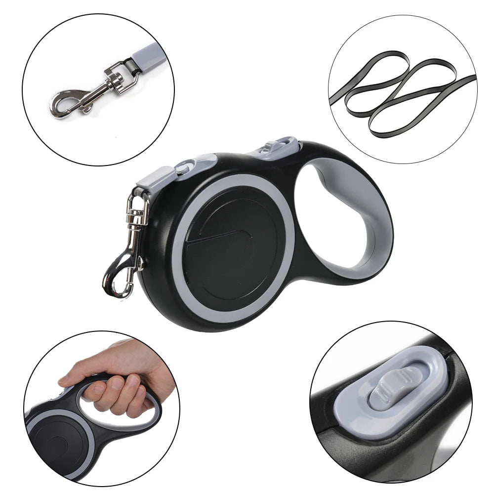 8m Retractable Dog Leash – Extendable Training Traction Belt for Small & Large Dogs, Cats, Pugs, and Labradors