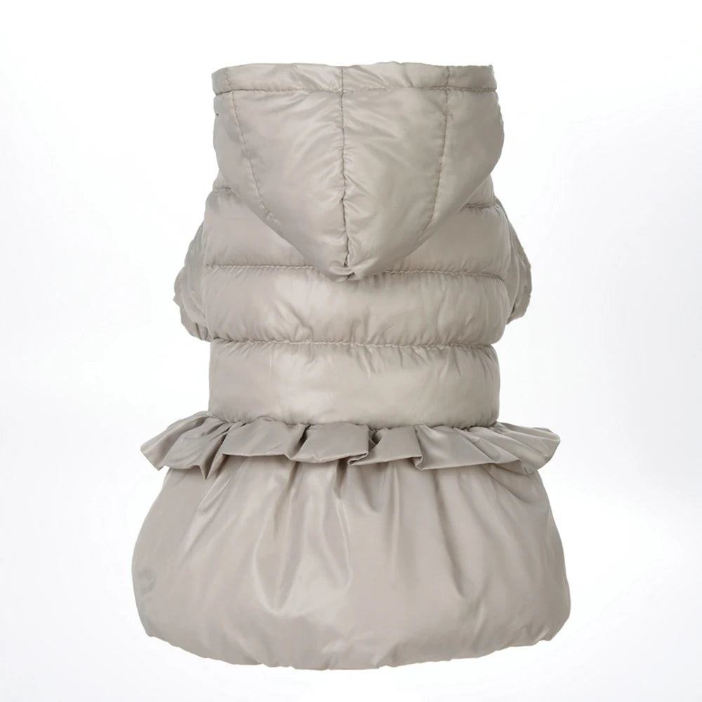 Dog Hooded Winter Jacket – Soft Puppy Coat for Small Dogs & Cats