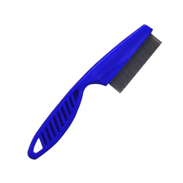 Pet Flea & Tick Remover Comb – Stainless Steel Grooming Brush for Dogs & Cats | Lice Repellent & Hair Cleaner Tool