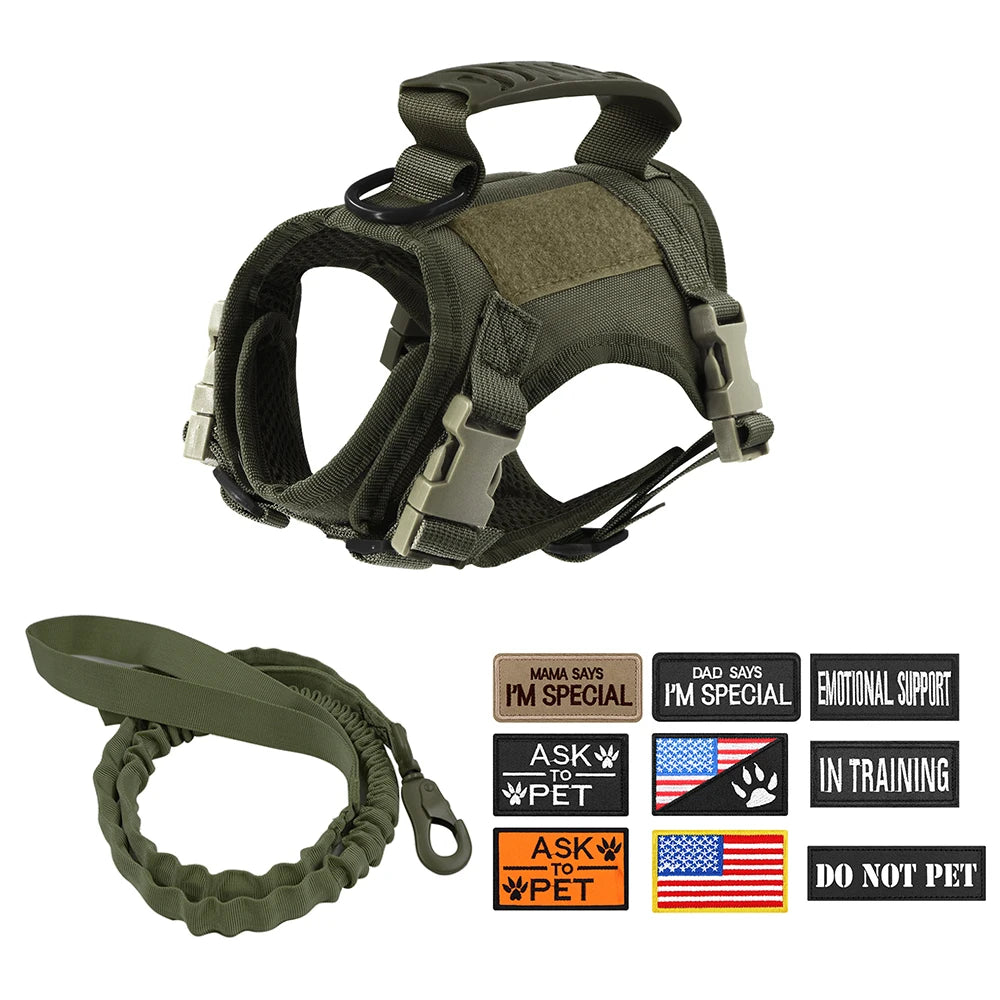 Tactical Cat & Puppy Harness with Leash – Adjustable, Durable, and Built for Adventure