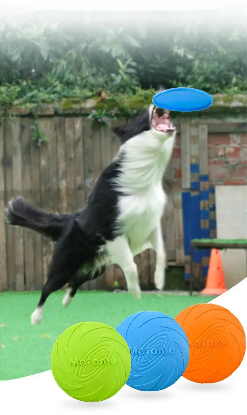 OUZEY Bite-Resistant Flying Disc Toy – Durable Interactive Dog Toy for Outdoor Training & Play