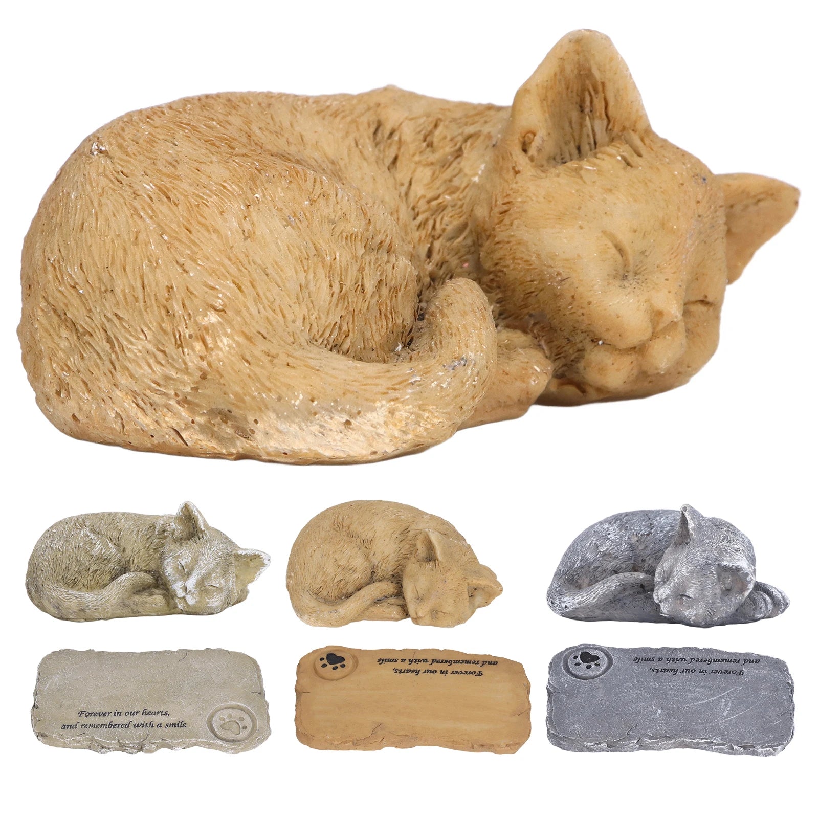 Weatherproof Resin Pet Memorial Garden Stone – Outdoor Gravestone for Dog or Cat