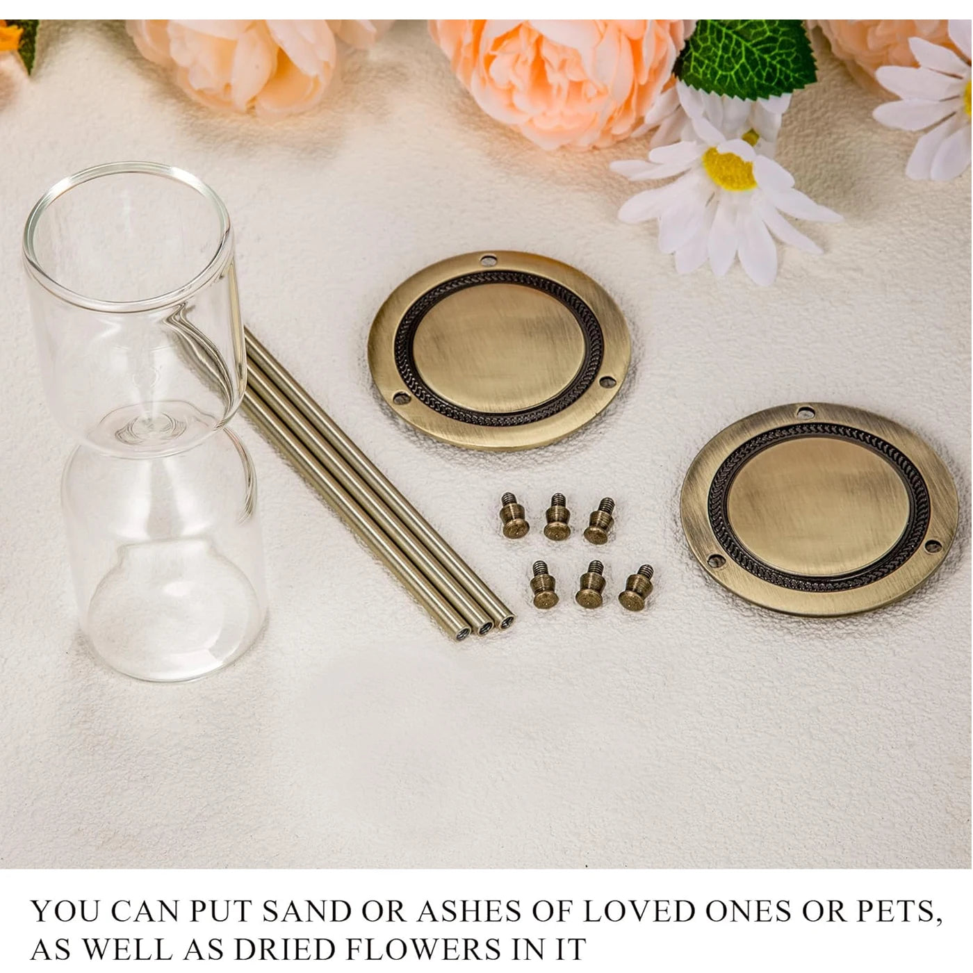 Hourglass Cremation Urn – Timeless Keepsake for Ashes, Fillable Pet & Memorial Urn