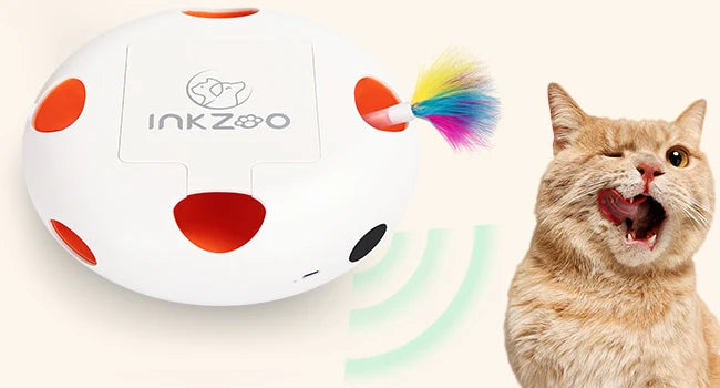 INKZOO Interactive Cat Toy – Smart Whack-A-Mole Kitten Toy with 7 Holes, Automatic Mouse Game for Indoor Cats