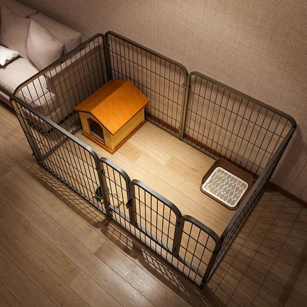 6-Panel Foldable Dog Playpen – Heavy-Duty Pet Exercise Fence for Dogs, Puppies, Cats & Rabbits