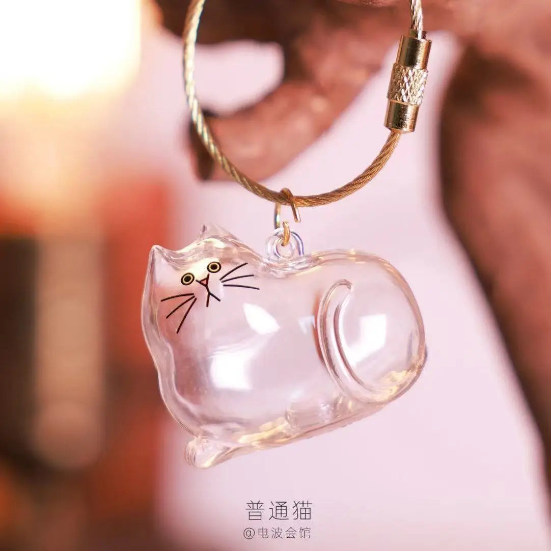 Pet Hair Memorial Keepsake Bottle Keychain – Cat & Dog Hair Memory Jar Urn for Pet Lovers