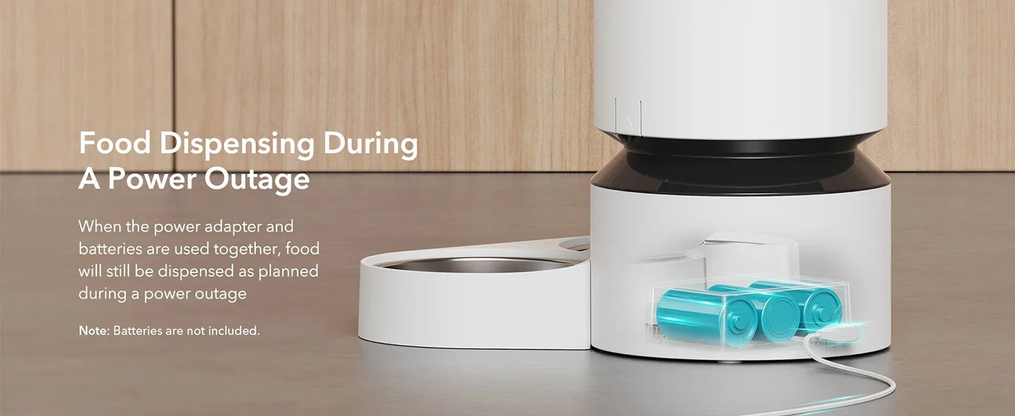 Automatic Cat Feeder – 5G WiFi Pet Feeder for Two Cats or Dogs with Remote Control & Low Food Sensor, 5L Capacity